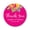 Fuchsia Pink, variant on Darling Souvenir MADE WITH LOVE Round 45 Pcs Floral Thank You Stickers Personalized Bride Groom Names And Date Envelope Seals-Mint