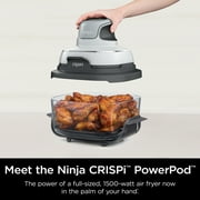Ninja Crispi Glass Air Fryer 4-Qt, 3-in-1, Air Fry Recrisp, Portable, Dishwasher Safe, FN090 White