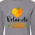 thumbnail image 4 of Inktastic Orlando Florida Orange in Heart Long Sleeve T-Shirt, 4 of 5