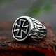thumbnail image 3 of Anillo de acero de titanio ligero estilo Retro religión anillos de dedo negro Color sólido impermeable tamaño pequeño joyería hombres regalo Ropa, zapatos y accesorios Miscelánea Talla 8 Guardurnaity AP014442-02, 3 of 6