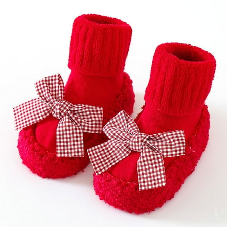 

Quealent Baby Socks Dress Socks Happy Birthday Anniversary Non Slip Floor Socks Toddler Christmas Socks Girls C 6-9 Months