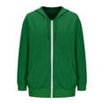 thumbnail image 4 of MeetoTime Women's Zip Up Sweatshirt Fall Long Sleeve Oversized Hooded Sweatshirt Jacket with Pockets, 4 of 6