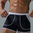 thumbnail image 3 of FcBaudy Men's Low Waist Solid Color High Vent Swimming Trunks Underpants Men Pants, 3 of 6