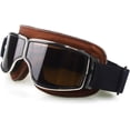 thumbnail image 1 of LILSIS Motorcycle Goggles Vintage Motorcycle Goggles Aviator Pilot Scooter Goggles, 1 of 6