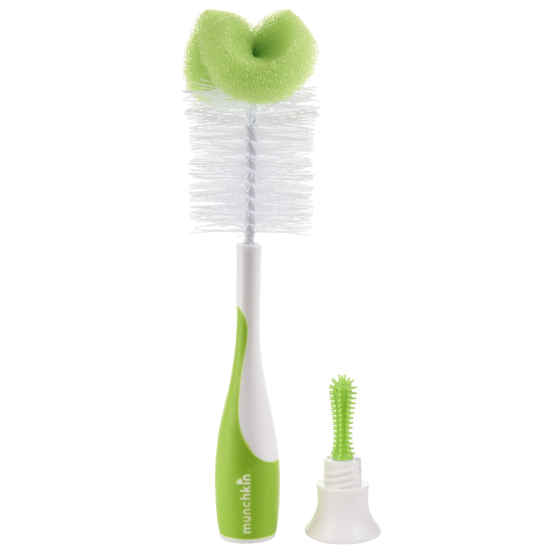 Munchkin Bristle Bottle Brush 2 Pack Green