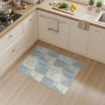 thumbnail image 2 of ODIKA 3'x5' Blue Gray Abstract Geometric Spa Mist Washable Throw Rug Contemporary Modern Interlocking Shapes Minimalist Stain Resistant, Low Profile, Non-Slip for Entryway, Kitchen, Mudroom, 2 of 7