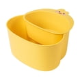thumbnail image 2 of Plato de frutas perezoso Bandeja de drenaje de doble capa Cesta de frutero con soporte para teléfono Almacenamiento de palillo de dientes Plástico amarillo 18x16x8.5cm Caja de frutas secas para sala, 2 of 6