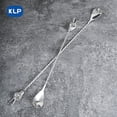 thumbnail image 3 of KLP 1pcs Creative Personalized Design Bar Spoon, To Life Bier, 304 Stainless Steel Cocktail Milk Tea Stirring Spoon - Silver A 40cm, 3 of 6