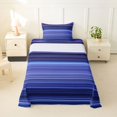 thumbnail image 2 of Castle Fairy Vintage Horizontal Stripe Twin Sheets 3pcs,Geometric Thin Line Bedding,Violet Royal Blue Lavender,1 Flat Sheet, 1 Fitted Sheet and 1 Pillowcase, 2 of 7