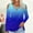 Blue, variant on Black and Friday Clothing Sales Idoravan Long Sleeve Shirts for Women Winter Women's Printed Off Shoulder Fashion Long Sleeve Top Pink S
