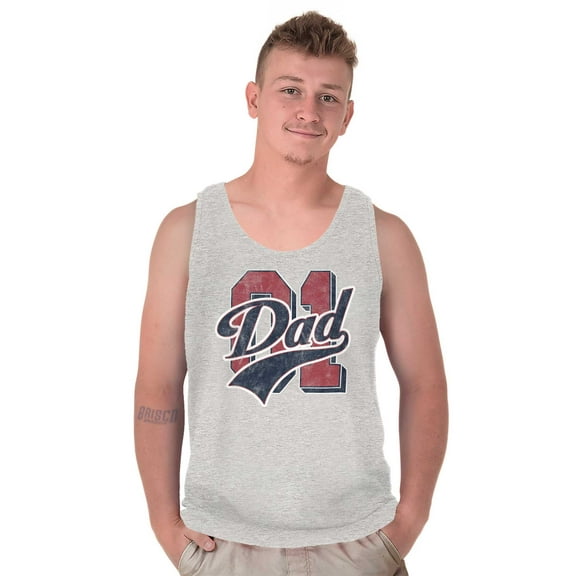 Father's Day No.1 Dad Worlds Greatest Tank Top Sleeveless Tee Men Brisco Brands M