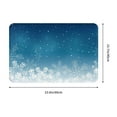 thumbnail image 3 of Xecao Christmas Snowflakes print Flannel Mat: Non-slip, 16x24in. Ideal for kitchen, bedroom, bath & living room., 3 of 9