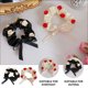 thumbnail image 4 of 4 unids rosa flor cabello corbata elegante pelo anillo señora pelo corbata ponytail titular, 4 of 6