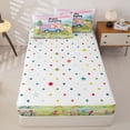 thumbnail image 4 of Homewish Pink Blue RV Car Camping Zipper Twin Comforter Sets with Fitted Sheet and 2 Pillowcases, Watercolor Flower Zipper Bedding Set for Women, Polka Dots Reversible, 4 Pieces, 4 of 6
