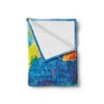 thumbnail image 2 of Brick Wall Soft Flannel Fleece Throw Blanket, Vibrant Colored Graffiti Sprayed Wall Facade of an Urban Concrete Structure, Cozy Plush for Indoor and Outdoor Use, 50" x 60", Multicolor, by Ambesonne, 2 of 5