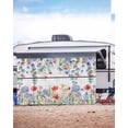 thumbnail image 5 of 4th of July RV Awning Sun Shade Screen 9'X15.3' Patriotic Poppy Mesh Sunscreen Eucalyptus Leaves Awning Shade Screen with Zipper UV Blocker Completed Kits for RV Motorhome Camper Trailer, 5 of 7
