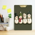 thumbnail image 2 of FORMRS Acrylic Clipboard with Low Profile Clip Standard A4 Letter Size, 12.5" x 9", Beige Snowmen, 2 of 8