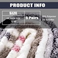thumbnail image 4 of 5 Pack Warm Fuzzy Cozy Socks for Women,Slipper Fluffy Comfy Plush Warm Winter Sleep Home Soft Socks, 4 of 6