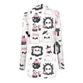 thumbnail image 5 of Karymi Blouses for Women Dressy Casual Halloween All Over Print Open Front Cardigan, Long Sleeve Draped Hem Casual Jacket, Spooky Loose Fit Winter Outerwear with Pockets Womens Tops, 5 of 7