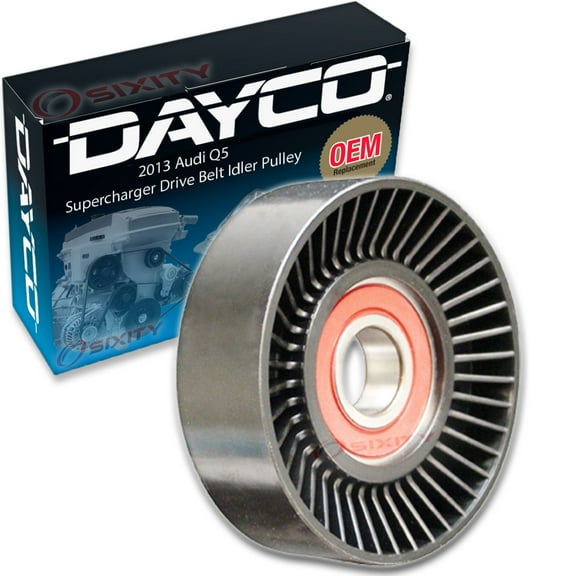 Dayco Supercharger Drive Belt Idler Pulley compatible with Audi Q5 3.0L V6 2013
