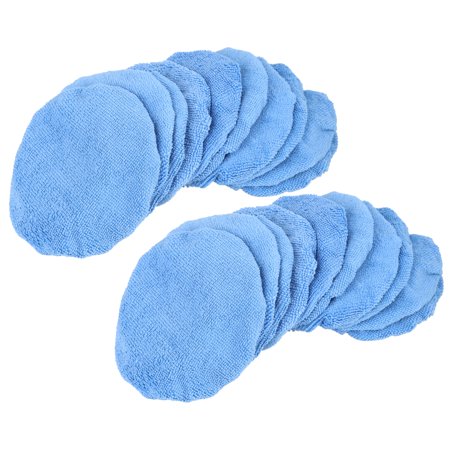 20pcs Universal 5-6 Inch Sky Blue Mircrofiber Car Wax Polishing Bonnet Buffing Pad Cover
