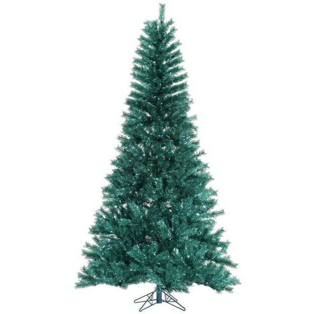 Vickerman A147245 4,5 Pi x 27 Po Aqua Tinsel Tree - 273T Dure Light