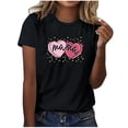 thumbnail image 2 of Mother's Day Summer Clothes Womens Clothes Short Sleeve Tee Mom/Mama Letter Printed Casual Base T Shirts Loose Fit (L, Black 06), 2 of 4