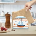 thumbnail image 2 of Yayeee Napkin Holder for Table Kitchen Paper Tissue Organization, Blue Nautical Pattern, 2 of 8
