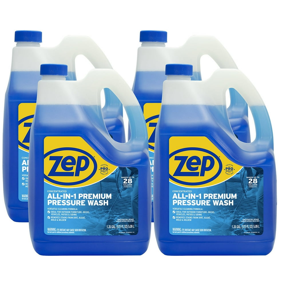 Zep Allin1 Pressure Wash Cleaner ZUPPWC160 (CASE of 4) Concentrated Pro Formula