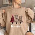 thumbnail image 1 of Haut d'Automne 2024 pour Femmes Contigoes, Haut Mode Coloré de Noël à Col Rond pour Femmes, Chandails à Manches Longues, 1 of 3