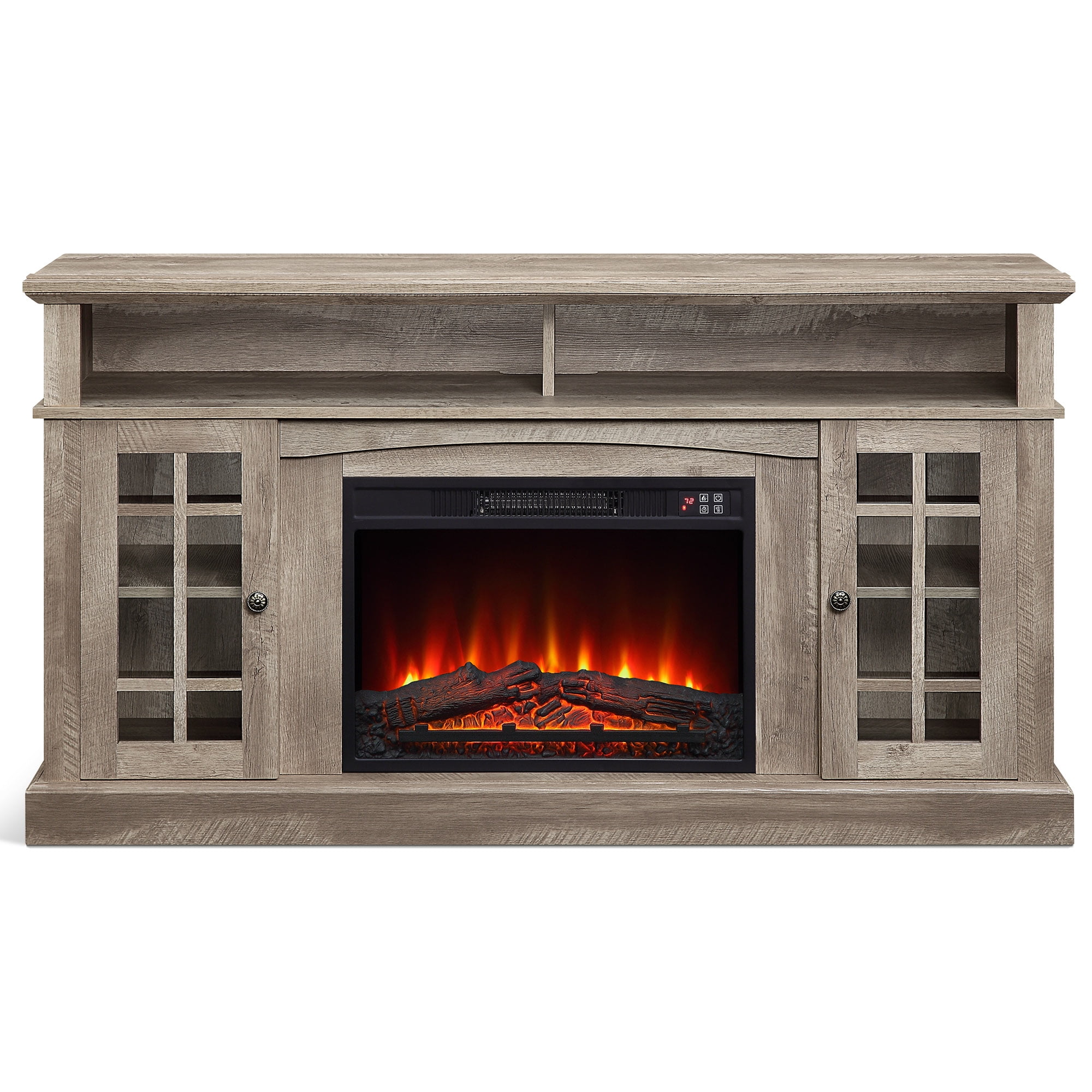 belleze-fireplace-tv-stand-with-remote-control-console-media-shelves