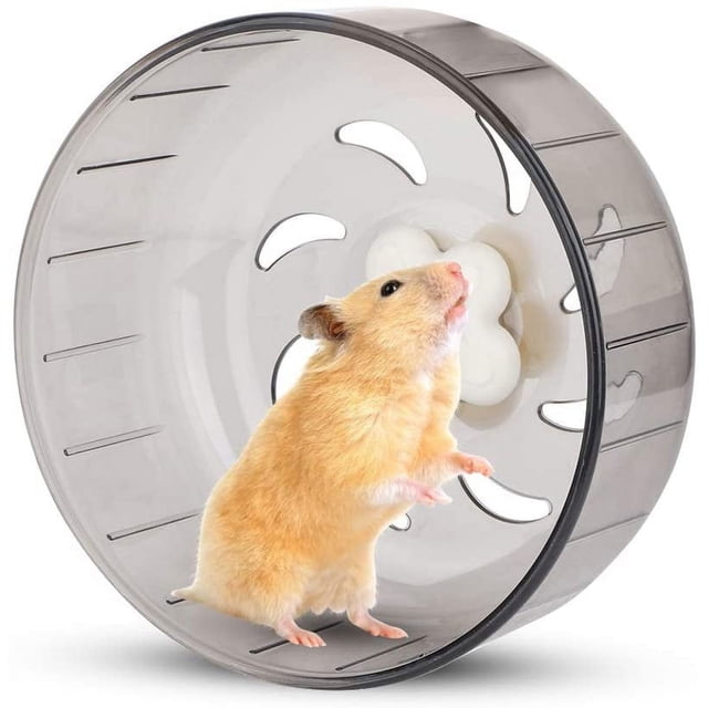 Rueda para correr para hámster, rueda para hámster de 13 cm, rueda de ejercicio para hámster para mascotas pequeñas, juguete para correr de plástico silencioso para hámster, jerbo, conejillo de indias JM