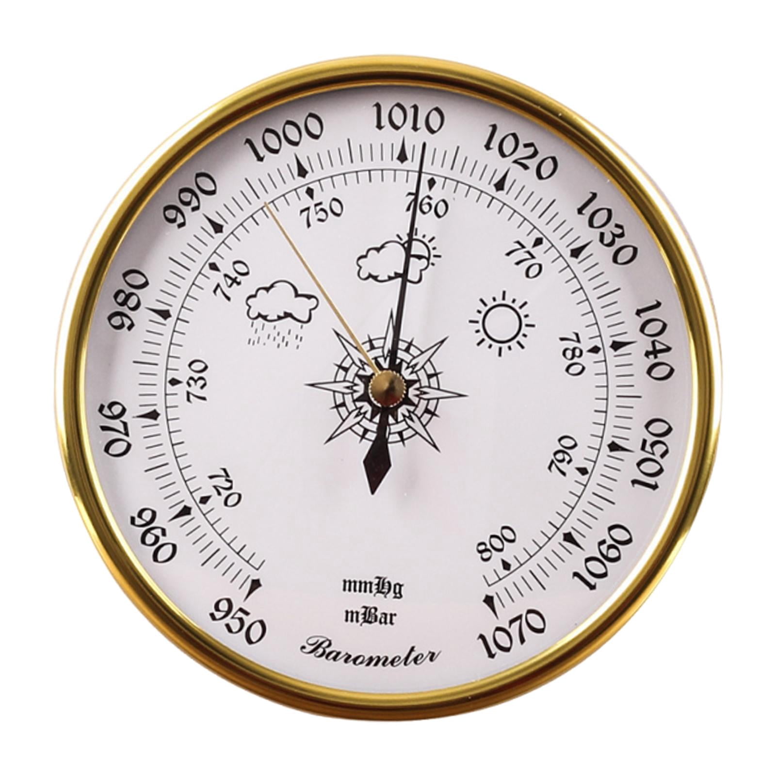 QccHieUs Barometer Air Pressure Tool 950~1070 Hpa Accessories for Offices Boat Hotels White Face