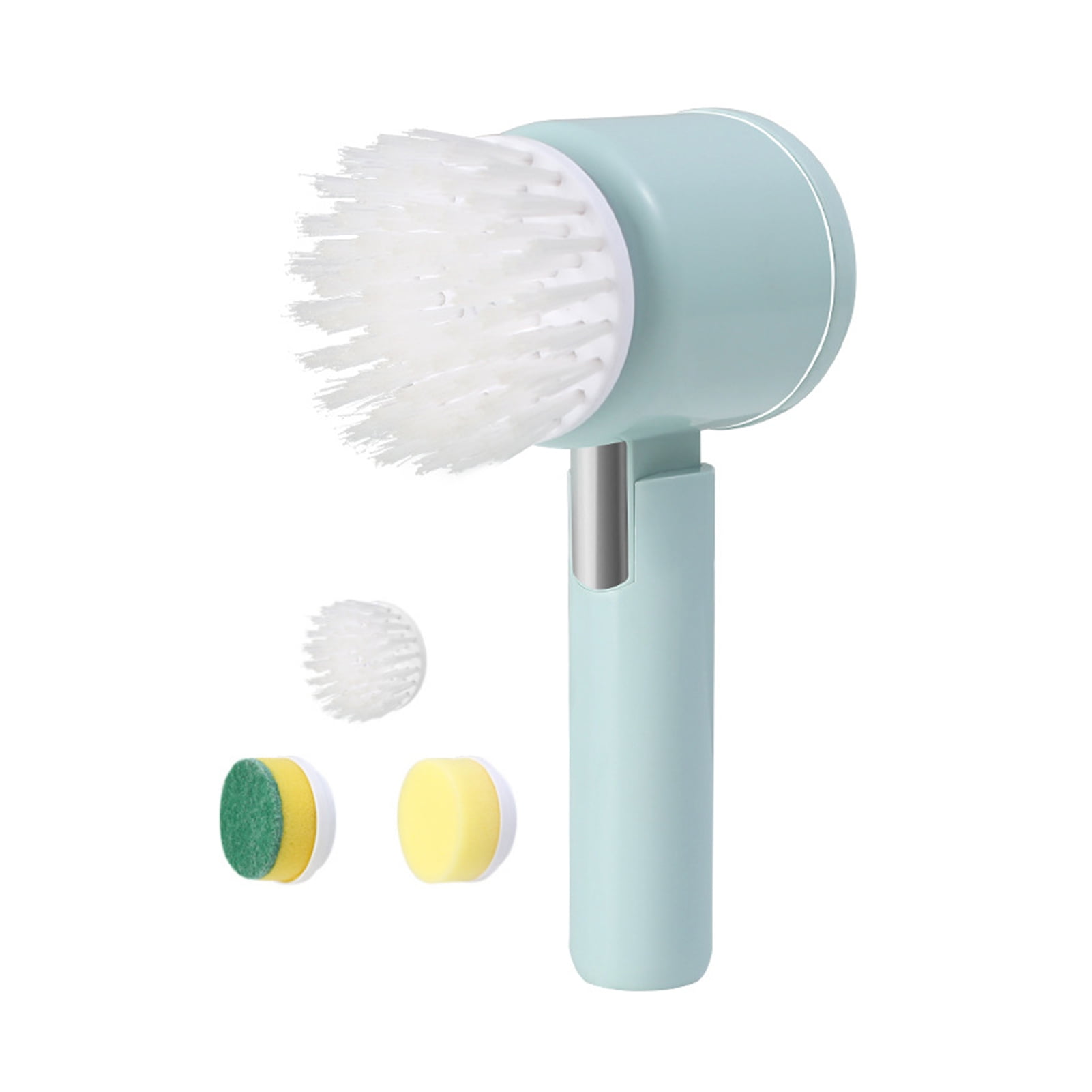 HEVIRGO Waterproof Wireless Electric Cleaning Brush with 3Pcs Brush Heads, Multifunctional