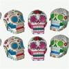 Dia De Los Muertos 3D Sugar Skull Centerpieces - Handcrafted Party Decorations, USA Made Since 1900 - Multicolor, 5" x 4.5"
