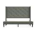 thumbnail image 3 of Glenwillow Queen Size Contemporary Wood Composite Platform Bed, Gray, 3 of 7