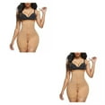 thumbnail image 1 of Qarigey Body levantador de control de glúteos y caderas, ropa interior moldeadora de cintura alta de compresión adelgazante, moldeadores Beige 6XL 2Conjunto, 1 of 6