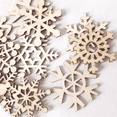 thumbnail image 4 of SHIMELE 10pcs Wooden Snowflake Decorations, Tree Ornaments, DIY Crafts, for Wedding and Christmas, 4 of 6
