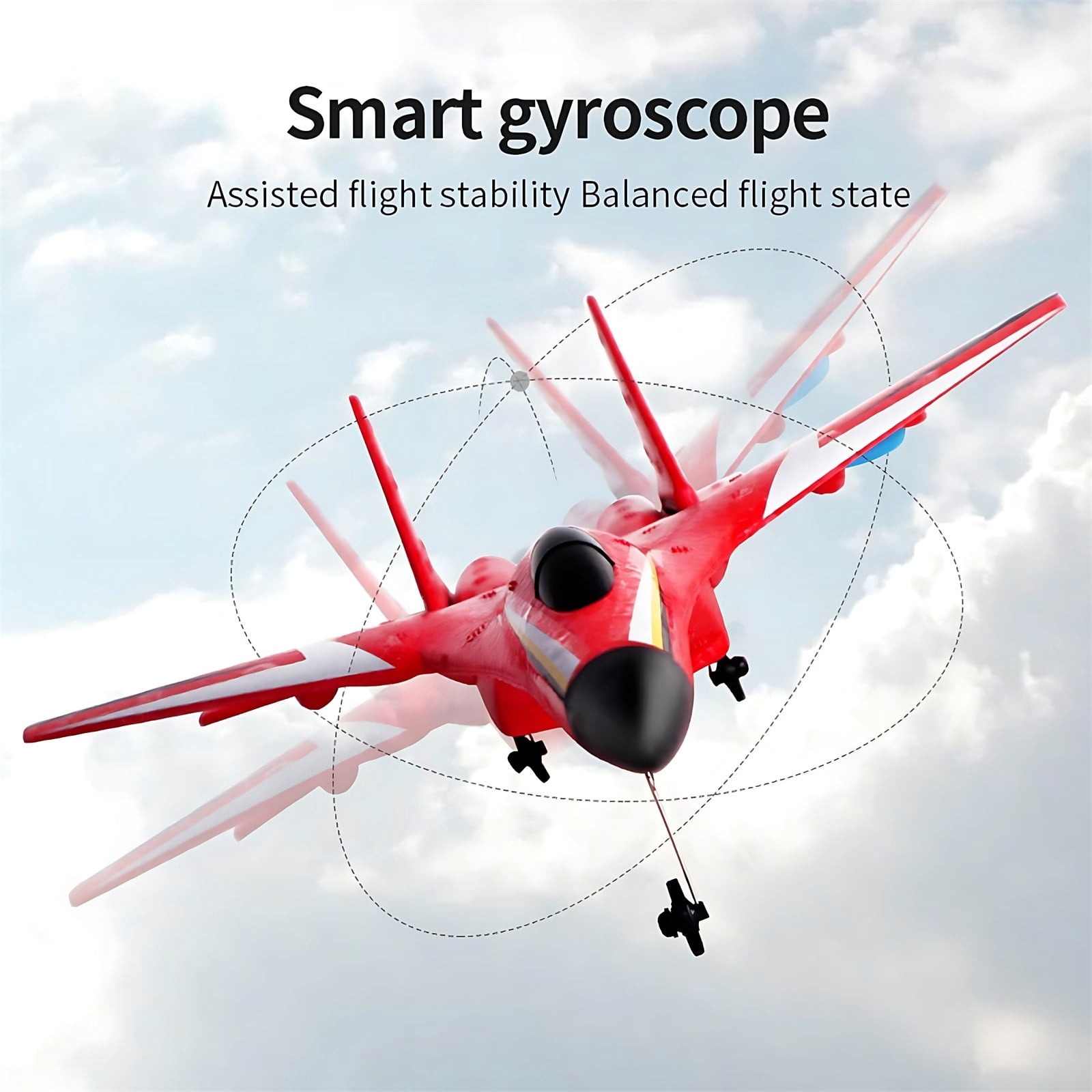Glider Airplane, 2025 Upgrade Glider Remote Control Airplane Trick 4 Rc Glider Aircraft Drone LED 2.4g