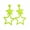Yellow, variant on Sparkly Dangle Earrings Hip-hop Star Drop Earring for Party Wedding Star Earring