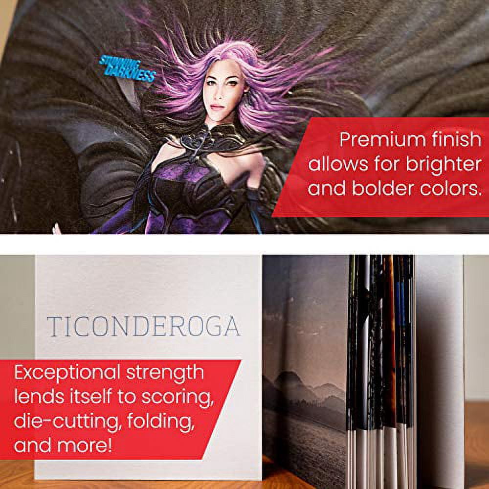 accent opaque thick cardstock paper, white paper, 65lb cover, 176 gsm, letter size, 8.5 x 11 paper, 97 bright, 1 ream / 250 sheets, smooth, heavy card stock (188560r)