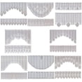 thumbnail image 7 of Visland 2PCS Lace Curtain Voile Coffee Curtain Vintage Style Cafe Window Tier Kitchen Dining Room Home Decoration Treatments, 7 of 7