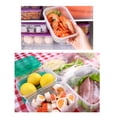 thumbnail image 3 of 17pcs/set Refrigerator Food Container Plastic Microwave Food Storage Refrigerator Food Container ; Box Kitchen Lunch Organizer, Red, 3 of 9