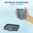 thumbnail image 4 of Qnjujn Silicone Bathroom Soap Dishes with Drain Spout-Bathroom and Kitchen Sink Organizer, Sponge Holder, Dish Soap Tray, for Dispenser, Scrubber, Bottle, Cup on Sink or Counter Gray, 4 of 6