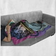 thumbnail image 6 of Comics Soft Flannel Fleece Throw Blanket, Retro 50s 40s Comics Magazine Woman with Woman Rights Image Artwork, Cozy Plush for Indoor and Outdoor Use, 50" x 70", Multicolor, by Ambesonne, 6 of 6