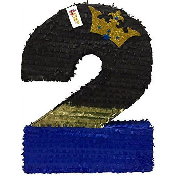 APINATA4U 20'' Tall Number Two Royal Prince Theme Piñata Second Birthday