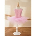 thumbnail image 5 of iiniim Kids Girls' Shiny Sequins Splice Tulle Tutu Princess Dress Leotard Ballet Dance Size 2-12, 5 of 7