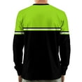 thumbnail image 3 of Hearthz Men's Long-Sleeve Henley Shirt Fall 3-Button Color Block Mens Shirts Big and Tall Crew Neck Sports Baseball Jerseys T Shirts, 3 of 7