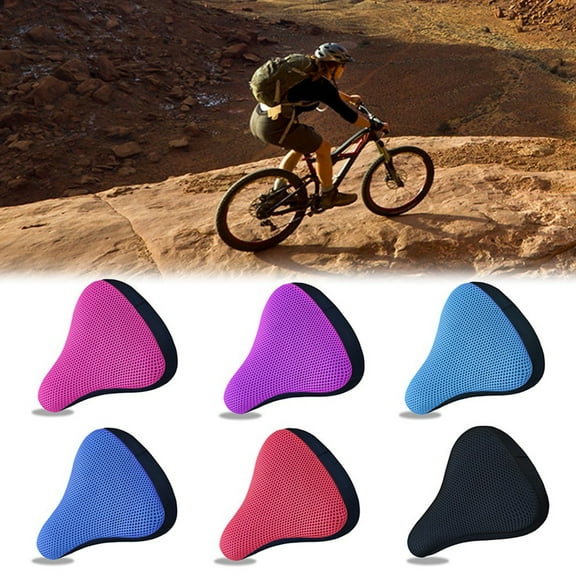 Thicken Bicycle Seat Cover Breathable Honeycomb Design Saddle Cover Bike Cushion Cover for MTB Exercise Bikes Indoor Cycling