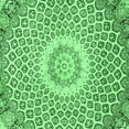 thumbnail image 1 of Ahgly Company Indoor Square Medallion Emerald Green Traditional Area Rugs, 5' Square, 1 of 4